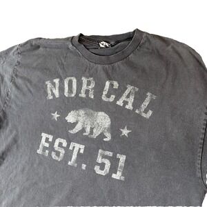 Nor Cal Sophomore T-Shirt Mens L Black Logo Graphic Print Skateboard Sportswear